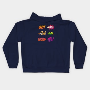 Go! Beat Em Up Bespoke Arcade Game Signs Kids Hoodie